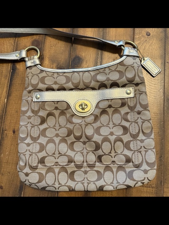 Coach Handbags - Coach Signature vintage Penelope Crossbody Bag brown monogram canvas  leather